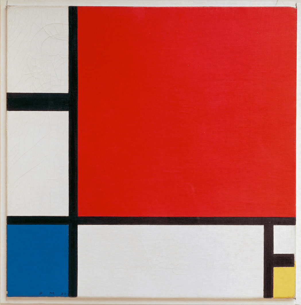 Exemple of Piet Mondrian's art